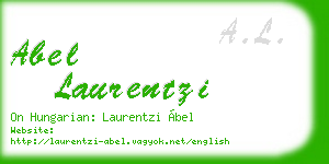 abel laurentzi business card